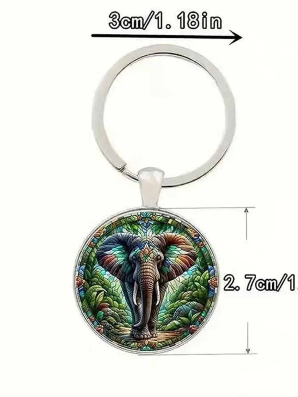 Stainless Steel ELEPHANT Keyring Keychain Accessory